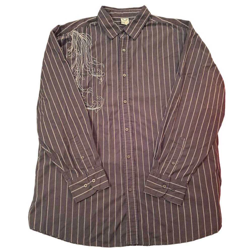 Men's 3XL Casual Button Down Shirt with Design